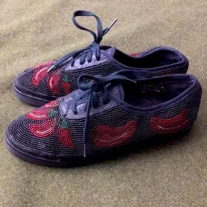 Vintage 1988 Beadz Chilli peppers Tennis shoes Size 6